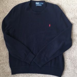 like new polo blue crew neck sweater